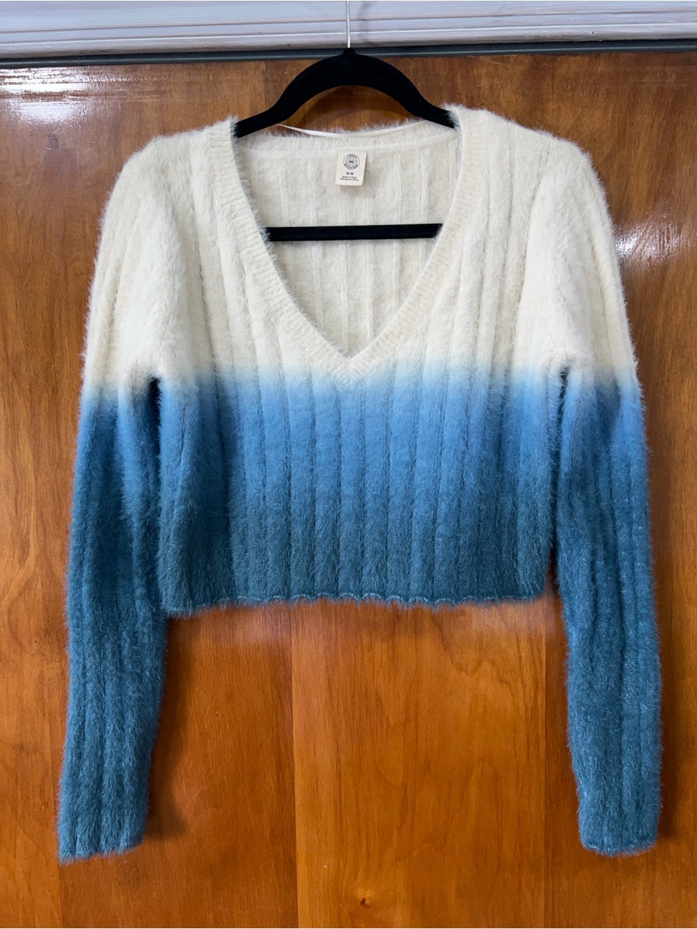 Urban Outfitters Cream Fuzzy Knit Sweater
